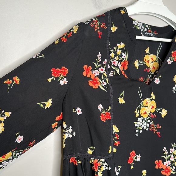✨ 3 for $35 ✨ George Black Floral Print Dress - Picture 5 of 12